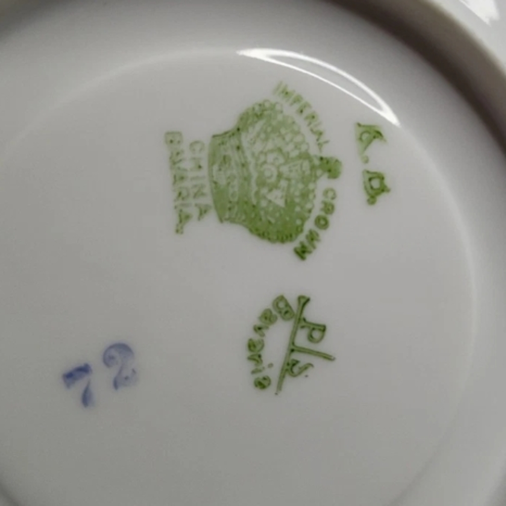 BEAUTIFUL Imperial Crown China PS Bavaria Tea Cup And Saucer (1930-1940) - Picture 3 of 5